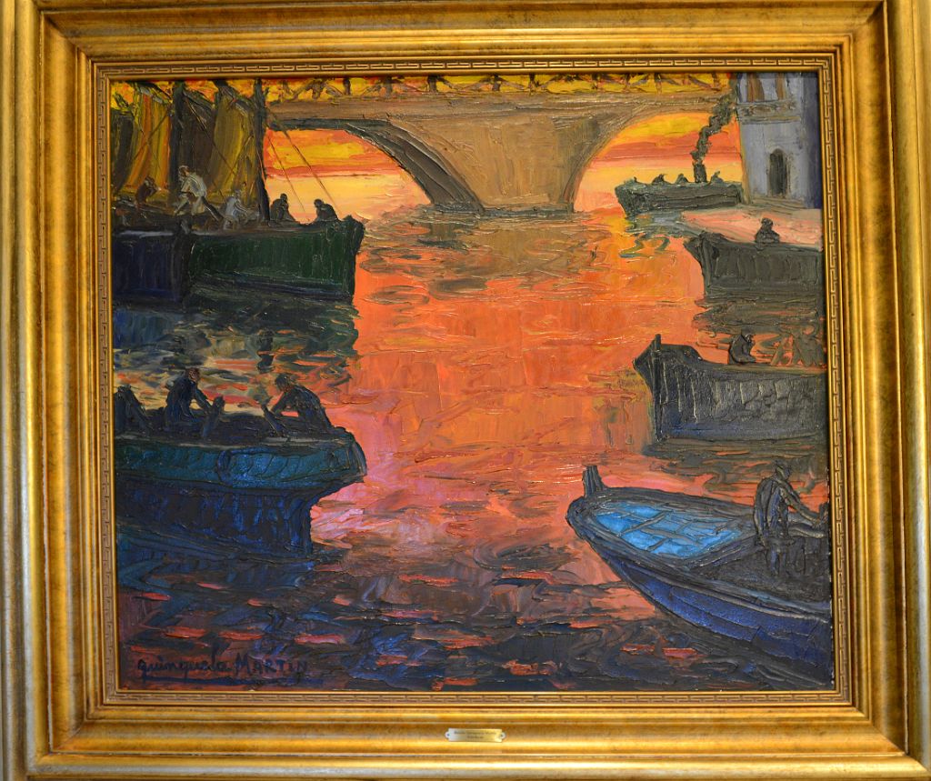 30 Atardecer painting by Benito Quinquela Martin Salon de Pintores y Pinturas Argentinas del Bicentenario Blue Hall Casa Rosado Plaza de Mayo Buenos Aires